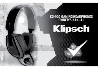 Klipsch KG-100 - Owners Manual 